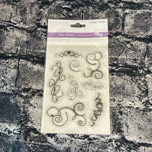 Forever In Time FLOURISHES 8 Acrylic Stamps CS224A